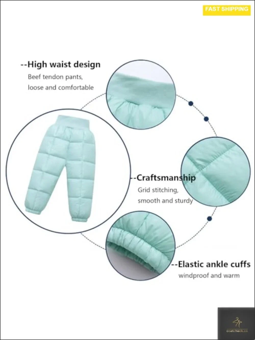 Toddler Snowsuit 2 Piece Puffer Coat & Pants Windproof Winter Set